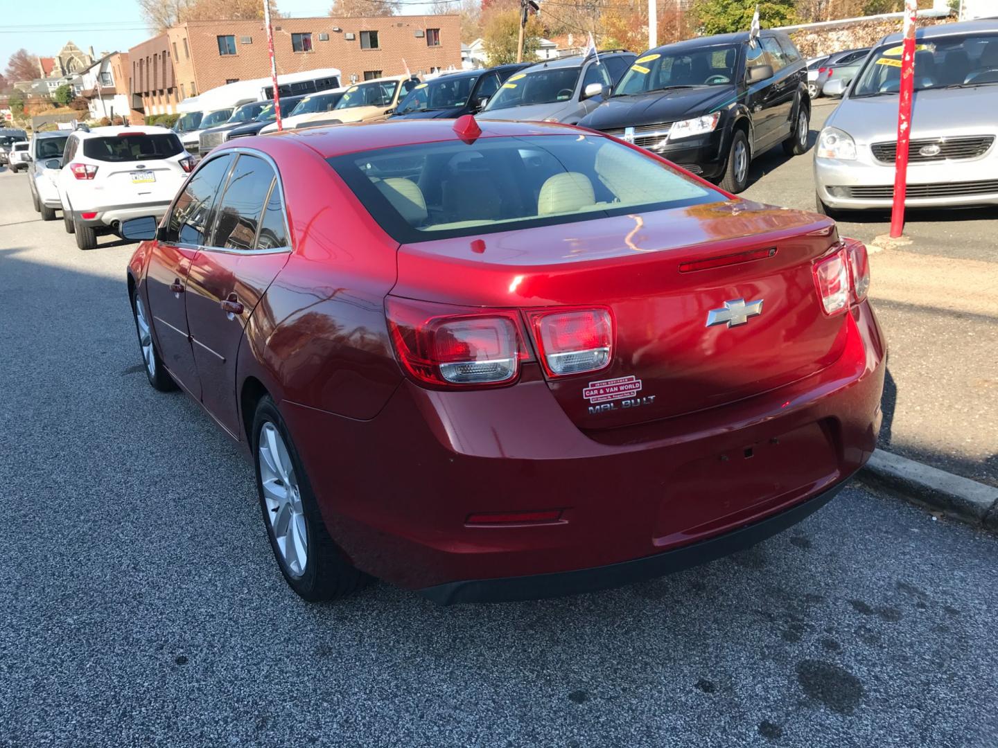 2013 Red /Tan Chevrolet Malibu LT (1G11E5SA7DF) , Automatic transmission, located at 577 Chester Pike, Prospect Park, PA, 19076, (610) 237-1015, 39.886154, -75.302338 - Photo#5